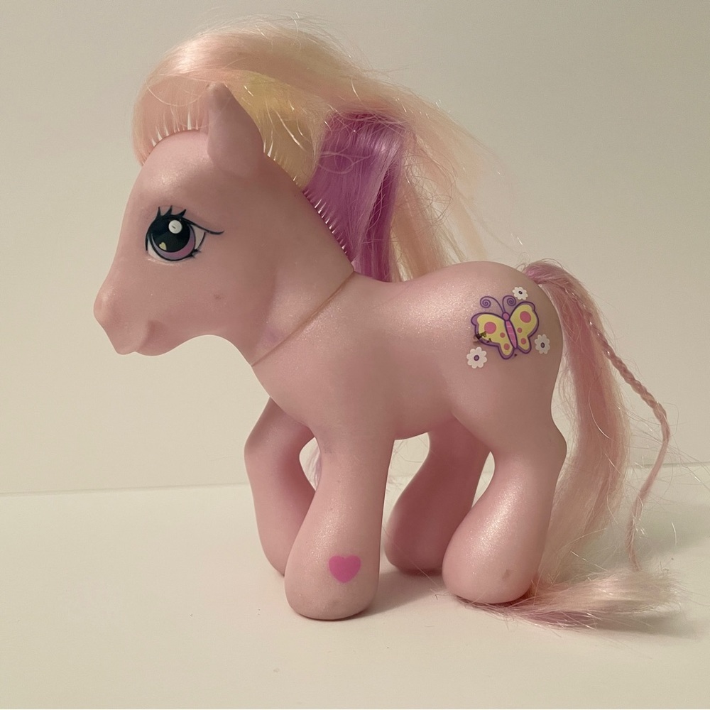 VTG My Little Pony G3 Fluttershy Pink Butterfly 2003 Hasbro Y2K Toy